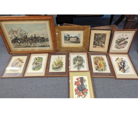 A mixed lot to include framed and glazed pictures and engravings to include Kernoff Working Man, 13th Light Dragoons, and oth