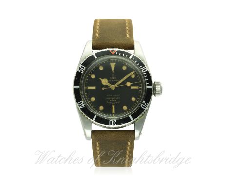 AN EXTREMELY RARE GENTLEMAN'S STAINLESS STEEL ROLEX TUDOR OYSTER PRINCE SUBMARINER WRIST WATCH CIRCA 1959, REF. 7924 "BIG CRO