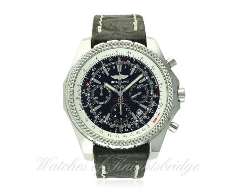 A GENTLEMAN'S STAINLESS STEEL BREITLING FOR BENTLEY MOTORS SPECIAL EDITION CHRONOGRAPH WRIST WATCH CIRCA 2005, REF. A25362 WI