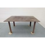 Steel Table For Welding Etc. Size 6' x 4. Thickness 3/4". Work Height 36".