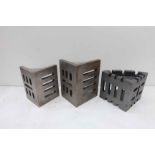 3 x Angle Plates. 1 x 8" x 6" x 5". 1 x 7" x 5" x 4.5". 1 x 6" x 6" x 6".