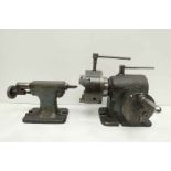 Dividing Head & Tailstock with 155mm Three Jaw Chuck. Centre Height: 155mm. Hole Through Centre 27mm