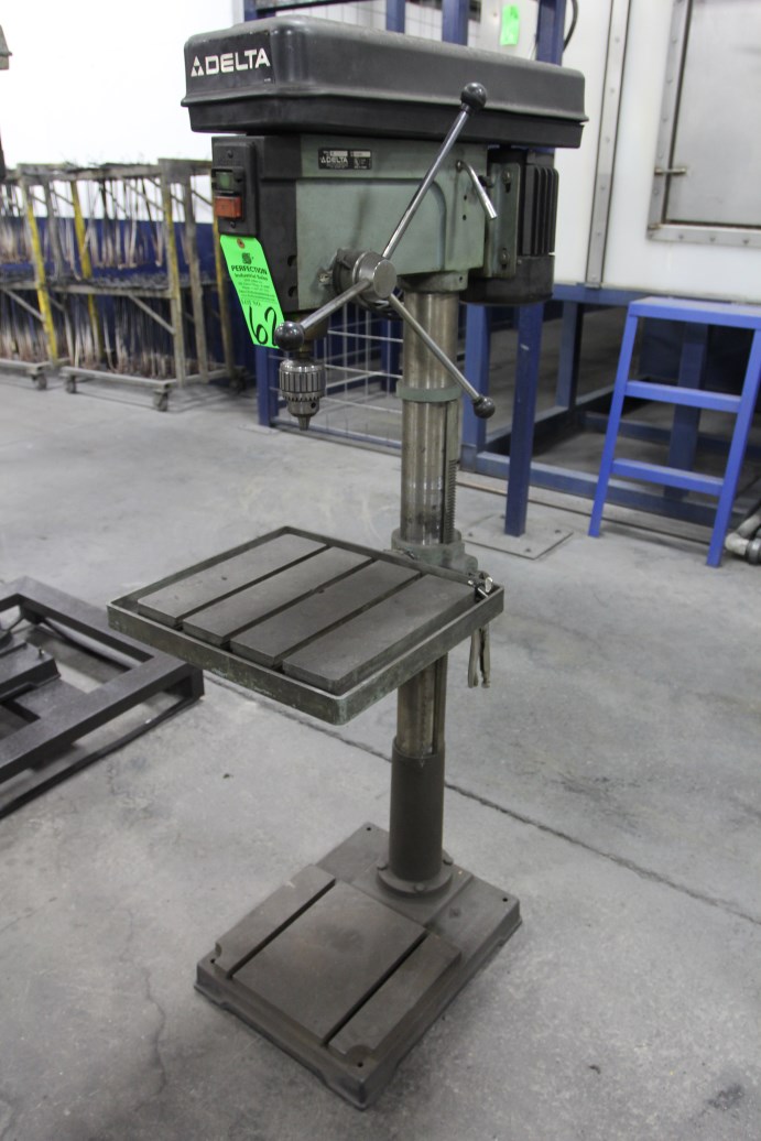 Delta 70200 Drill Press, S/N. 012647 W4094; 18" x 16.5" Table; 10" Throat