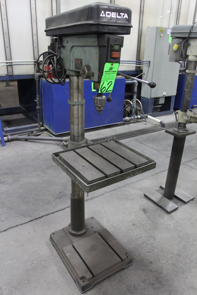 Delta 70200 Drill Press, S/N. 012647 W4094; 18" x 16.5" Table; 10" Throat