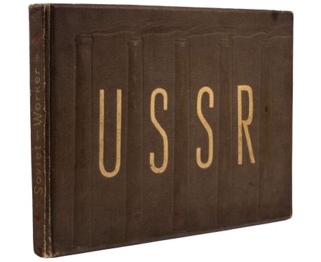 [ALEXANDER RODCHENKO, ILLUSTRATOR]. THE SOVIET WORKER (PHOTO-ALBUM). FIRST EDITION. 1939RODCHENKO, Alexander Mikhailovich ((1