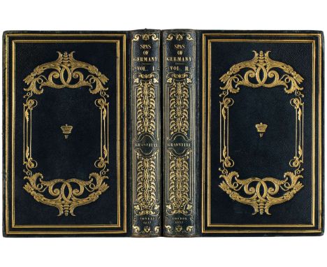 TWO BOOKS FROM THE LIBRARY OF WINDSOR PALACE FEATURING DESCRIPTIONS OF THE SPAS OF GERMANY, 1837GRANVILLE, Augustus Bozzi (It