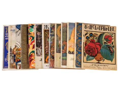 A COMPLETE SET OF ZHAR PTITSA ARTISTIC JOURNAL, 1921-26ZHAR-PTITSA [JAR PTITZA], Paris, Berlin: Izdatel`stvo `Russkoye Iskuss