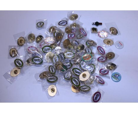A job lot of mainly motorbike related enamel badges 