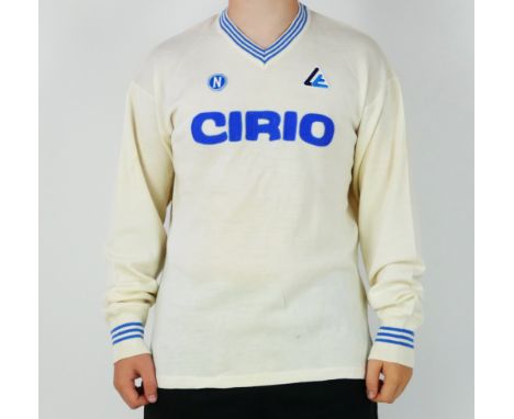 A Diego Maradona Napoli Football Club 1984-85 season away shirt, bears No. 10 to the back, his first season with the club. He