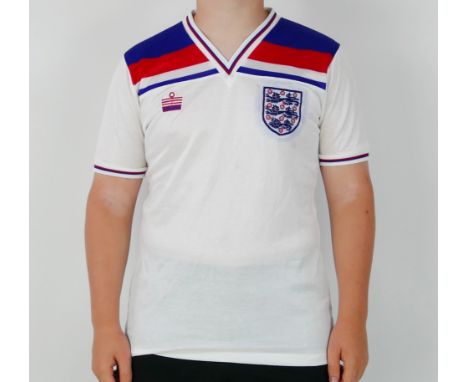 An England International home shirt 1982 bears No. 9 for Trevor Francis, England v. Northern Ireland and 1982 British Home Ch