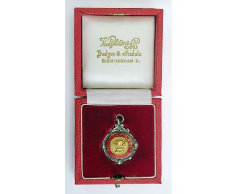 A Football League (Coca-Cola) Cup, Finalists Medal 1992-93 in silver and enamel. Inscribed to the reverse “Finalists 1992-93”