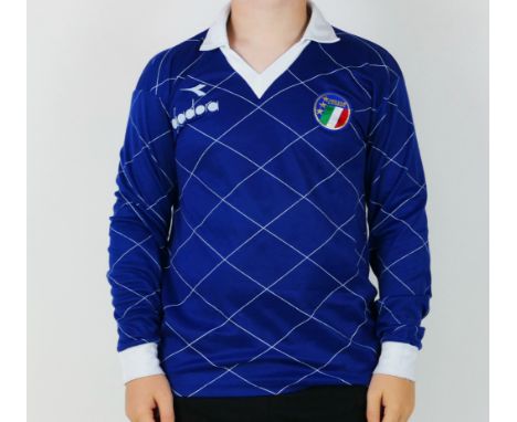 An Italy International shirt by Diadora bears No. 9 to the back.*SOLD WITH A LETTER OF CONFIRMATION STATING THE ABOVE LOT HAS