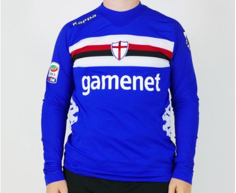 A Sampdoria Football Club 2013-14 home shirt bears No. 10 to the back for Maxi Lopez. He formed part of a consortium to take 