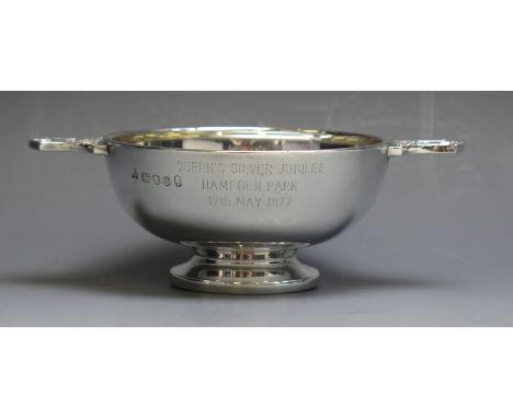 Queen’s Silver Jubilee match May 1977: A silver presentation Quaich, inscribed “Queen’s Silver Jubilee”. Hampden Park 17th Ma