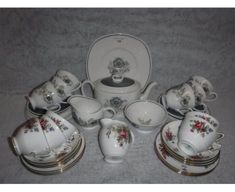 A SUSIE COOPER TEASET and a quantity of Crown Staffordshire teaware