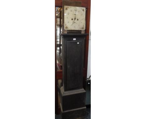 A MAHOGANY LONGCASE CLOCK, the painted dial inscribed 'Jas Wood, Dorchester' (lacking hood)