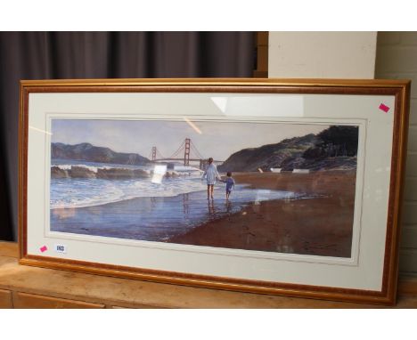 Framed limited edition print of the Golden Gate Bridge signed 627 of 1650 