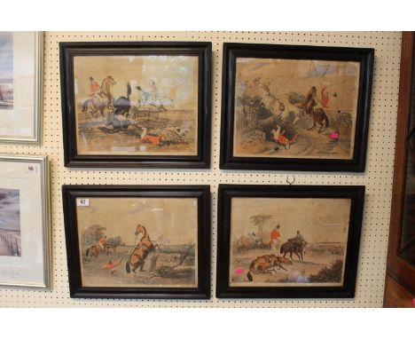 Set of 4 F C Turner Fox Hunting prints after N Fielding 