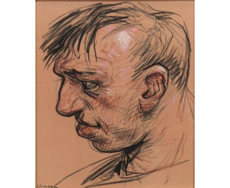 * PETER HOWSON OBE,
PROFILE
pastel on paper, signed
32cm x 27cm
Mounted, framed and under glass