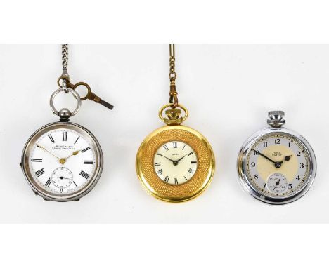A .935 grade silver key wind open faced pocket watch, the enamel dial signed Acme Lever, H. Samuel, Manchester, diameter 50mm