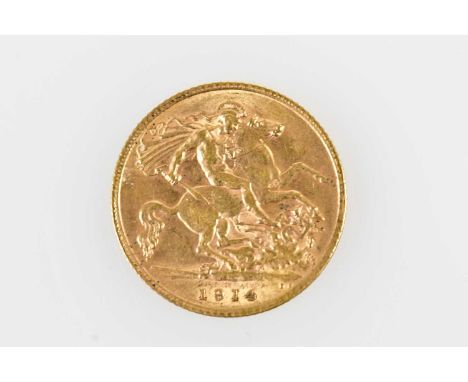 A George V half sovereign, 1914.Condition Report: Light wear but good condition.