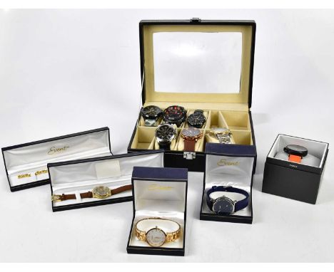 A collection of various fashion watches to include Lorus, Sekonda, Timex and Limit.