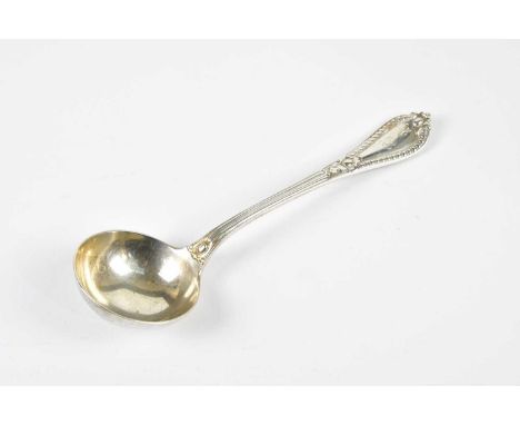 CHAWNER &amp; CO; a Victorian hallmarked silver gravy ladle, London 1863, approx weight 2.65ozt/82.5g.