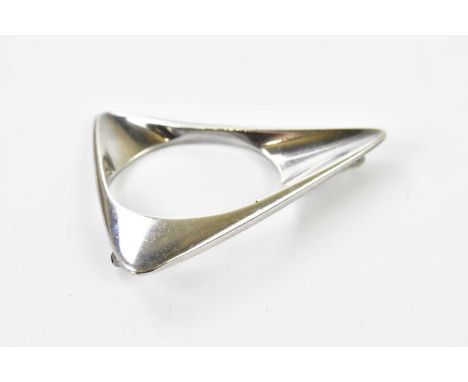 HENNING KOPPEL FOR GEORG JENSEN; a silver absract brooch no.375, width 6.25mm, approx 20.5g.Condition Report: Light surface s