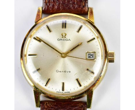 OMEGA: a 1968 bi-colour manual wind Seamaster wristwatch with date aperture to the circular dial, diameter 34mm, in Omega box