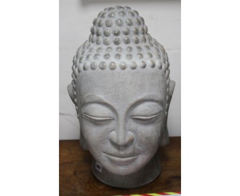 A Far Eastern ceramic Buddha head, height 44cm Condition: Good condition
