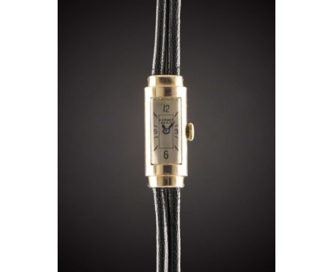A RARE LADIES 18K SOLID GOLD HERMES PARIS WRIST WATCH
CIRCA 1940

Movement:&nbsp;18J, manual wind, cal. 161, signed Hermes Pa