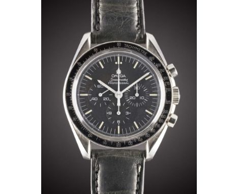 
A GENTLEMAN'S STAINLESS STEEL OMEGA SPEEDMASTER PROFESSIONAL CHRONOGRAPH WRIST WATCH
CIRCA 1988, REF. ST 145022 WITH "LONG S