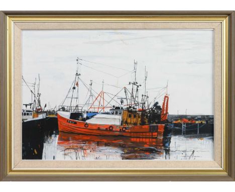 * HAMISH MACDONALD DA PAI (SCOTTISH 1935 - 2008), PITTENWEEM mixed media on board, signed, titled label versoframed and under