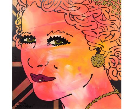 * LOUISE DEAR (BRITISH b. 1960), QUEENIE mixed media aluminium, signed and titled versounframed, as intendedoverall size 90cm