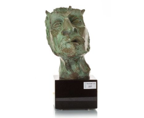 * JOHN BYRNE RSA (SCOTTISH 1940 - 2023), SATYR limited edition bronze on marble base, signed and inscribed AP32cm high includ