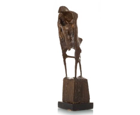 * MICHAEL AYRTON (BRITISH 1921 - 1975), ORACLE  patinated bronze on wooden plinth   39cm x 9cm x 14cm   Provenance: The colle