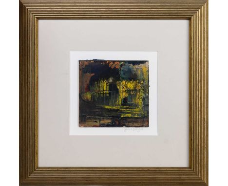 * JEMMA K DERBYSHIRE, LANDSCAPE  mixed media on board, signed in the mount mounted, framed and under glass  image size 20cm x