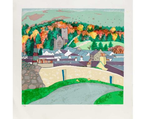 * FRANCES WALKER CBE RSA RSW (SCOTTISH b. 1930) UNTITLED limited edition colour woodblock print on paper, signed and numbered