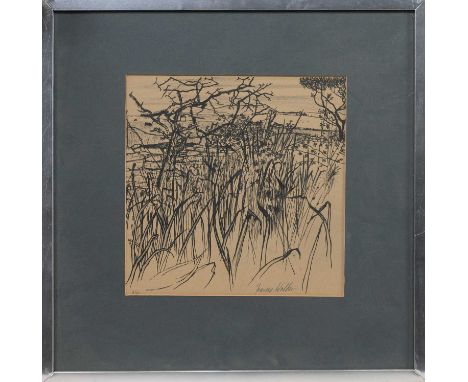* FRANCES WALKER CBE RSA RSW (SCOTTISH b. 1930) SEPTEMBER artist's proof lithograph on paper, signed and inscribed A/Pmounted