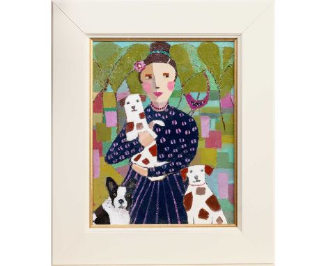 CATRIONA MILLAR, MISS AUGUSTA oil on canvas, initialledframedimage size 46cm x 36cm, overall size 63cm x 53cm Note: Catriona 