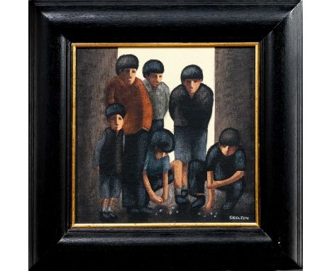 * SAM SKELTON (SCOTTISH b. 1949), MARBLE KING oil on canvas board, signed, titled and dated '00framed and under glassimage si