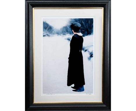 * GERARD BURNS (SCOTTISH b. 1961), SNOW COVERED PATH limited edition giclee print on paper, signed and numbered 21/185mounted