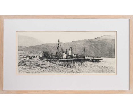 * FRANCES WALKER CBE RSA RSW (SCOTTISH b. 1930) GRYTVIKEN, SOUTH GEORGIA limited edition etching on paper, signed, titled and