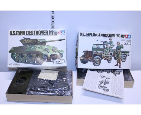 Two boxed Tamiya military model kits, (boxed as new) 