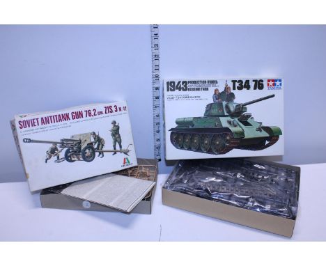 A Tamiya and a Italeri model kits, (boxed as new) 