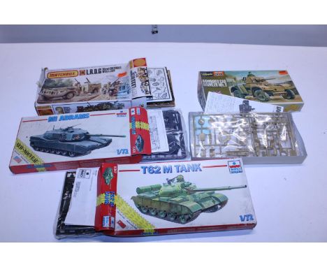 Four assorted military model kits, (boxed as new) 