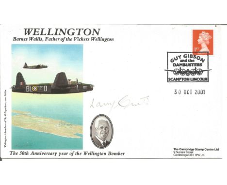 Sqn Ldr. Larry Curtis DFC Signals Leader, 617 Sqn. signed Wellington. Barnes Wallis, Father of the Vickers Wellington. The 50