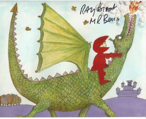 MR BENN 8x10 children's TV series photo signed by series narrator Ray Brooks who has also added the character name to his sig
