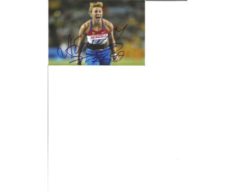 Olympics Mariya Abakumova 6x4 signed colour photo Olympic Silver medallist in the Javelin at the 2008 Beijing games but had t