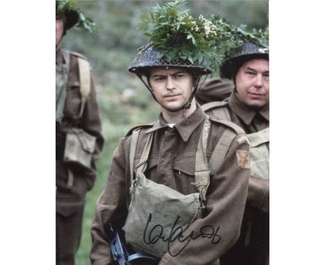 DADS ARMY: Comedy series Dads Army 8x10 photo signed by actor Ian Lavender (Pvt Pike). Good Condition. All autographed items 